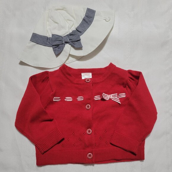 Gymboree Venice Sweetie NWOT 3-6 month sweater & NWT 0-3 month Hat set. Mixed Bi - Picture 2 of 2